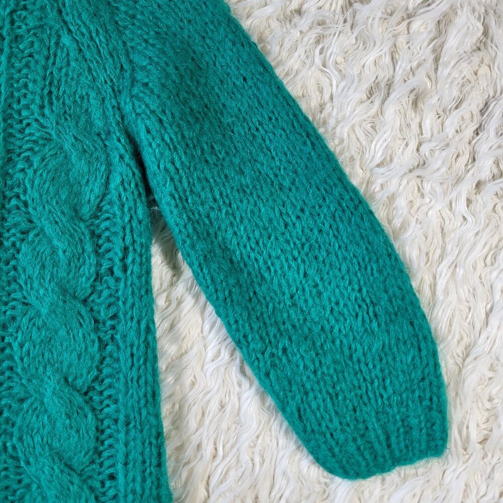 Vintage Mantessa Hand Knit Wool Sweater Cardigan Size 34 - Made in Italy - Picture 12 of 12